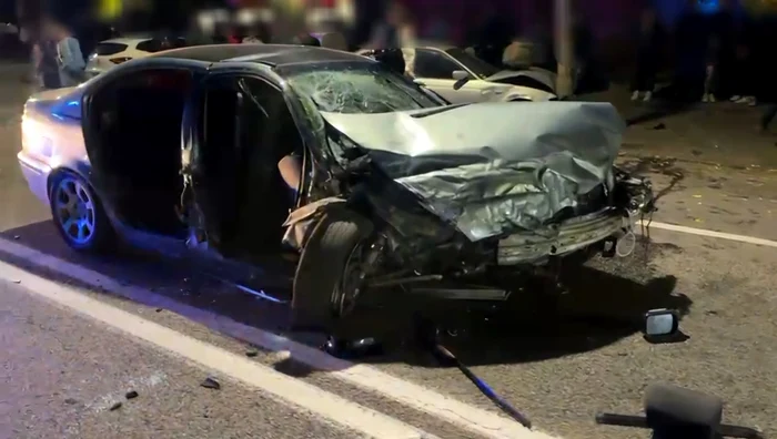 Cursa ilegală s-a terminat prost FOTO: IPJ Dolj