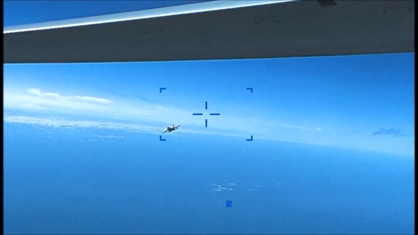 Imagine înregistrată de drona americană doborâtă în Marea Neagră FOTO Profimedia
