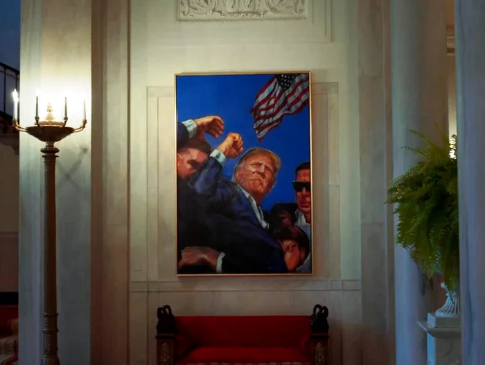 Portretul lui Donald Trump la Casa Albă FOTO: X