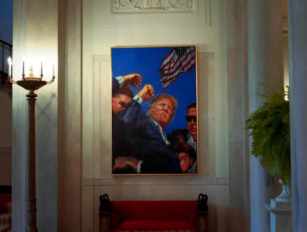 Portretul lui Donald Trump la Casa Albă FOTO: X