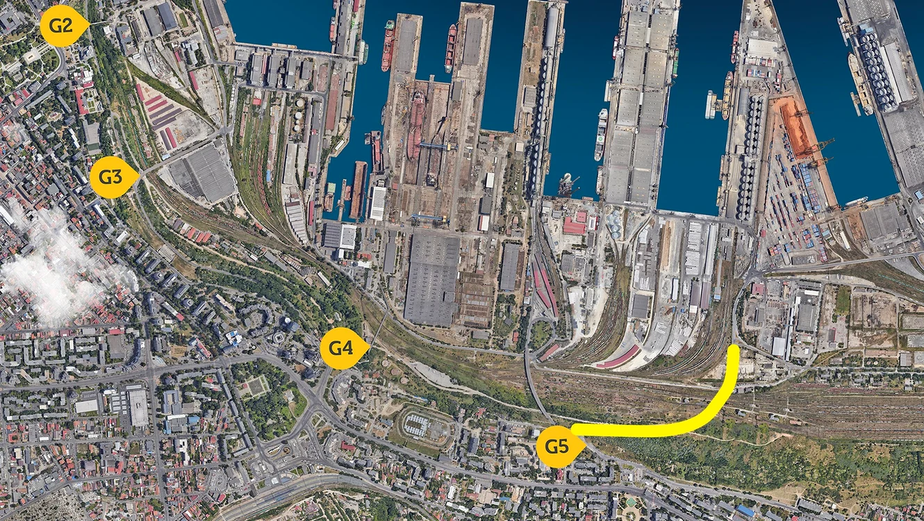 Pasajul Baza Tehnică din zona Porții 5. FOTO Constanța Port