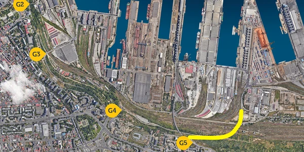 Pasajul Baza Tehnică din zona Porții 5. FOTO Constanța Port