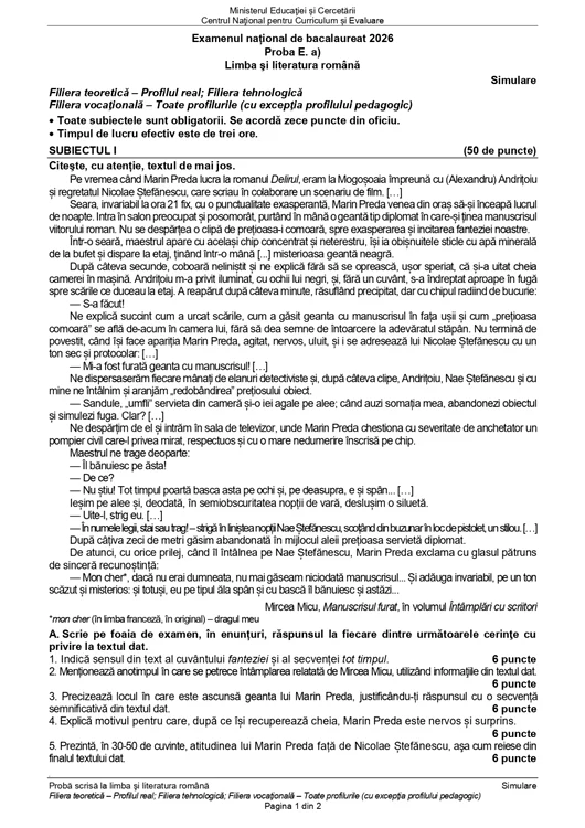 Subiecte simulare Bac Romana Real Bun 1 jpg