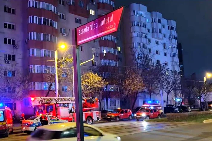Blocul unde a avut loc incendiul FOTO: captură video