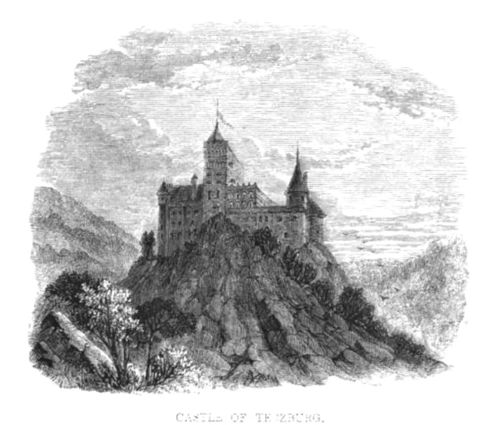 Ilustrata cu castelul Bran secolul al XIX-lea. Wikipedia