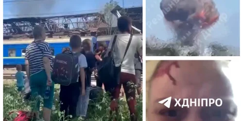 Tren atacat Dnipro FOTO captură video 