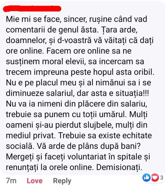 profesoara facebook