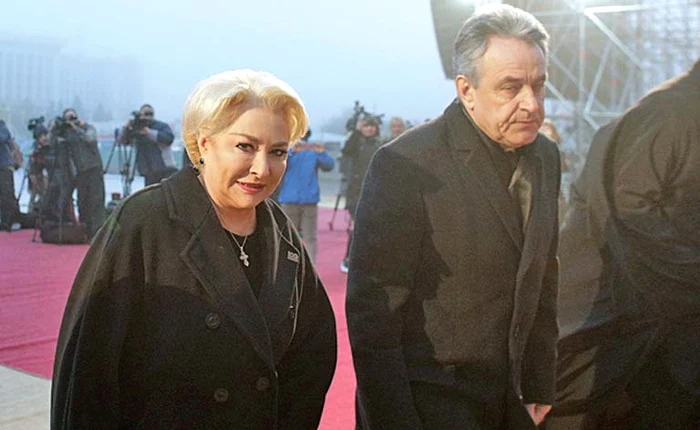 Viorica Dăncilă împreună cu soţul