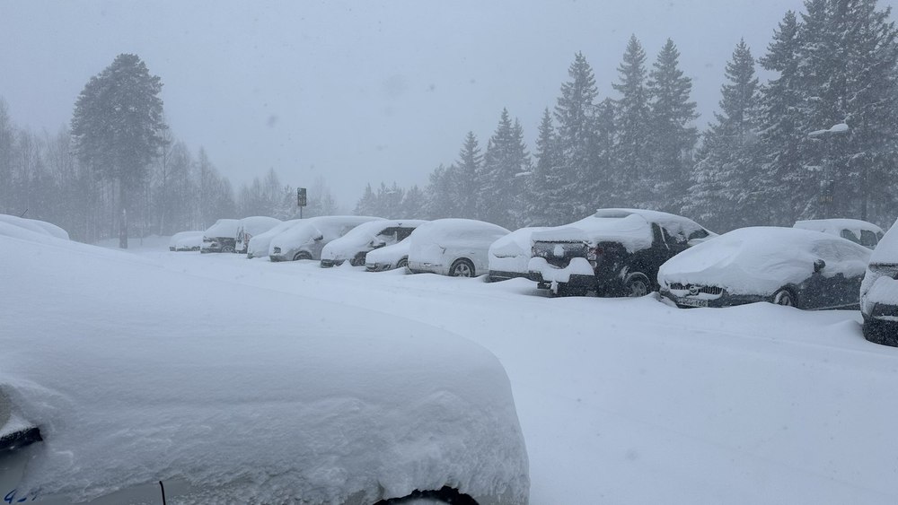 Zăpada şi vântul au paralizat traficul în Scandinavia VIDEO