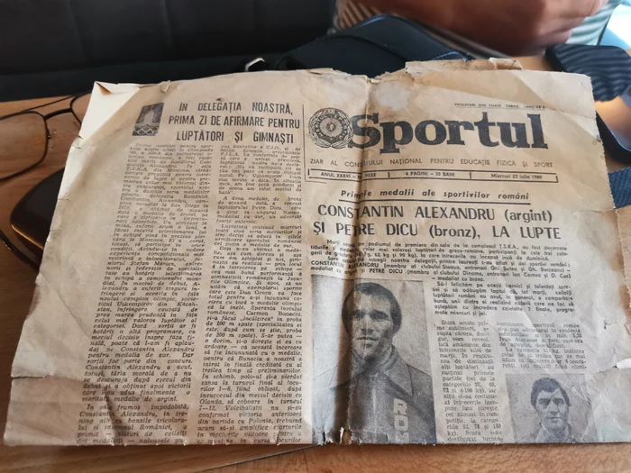 Știri în presa vremii despre primele medalii pentru România FOTo: A.M.