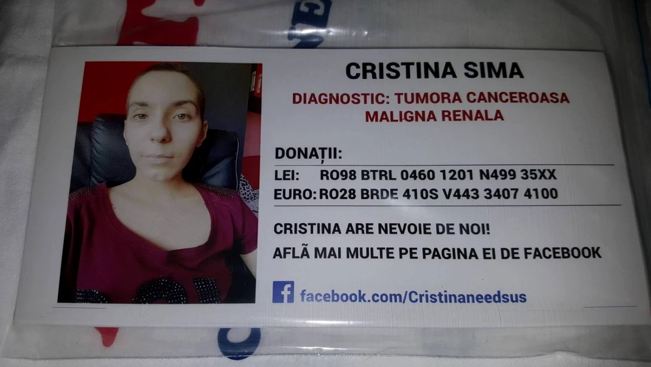 Singurul cadou pe care o adolecentă dignosticată  cu tumoare malignă renală este să trăiască: 