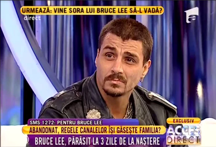 Bruce Lee în platoul emisiunii Acces Direct