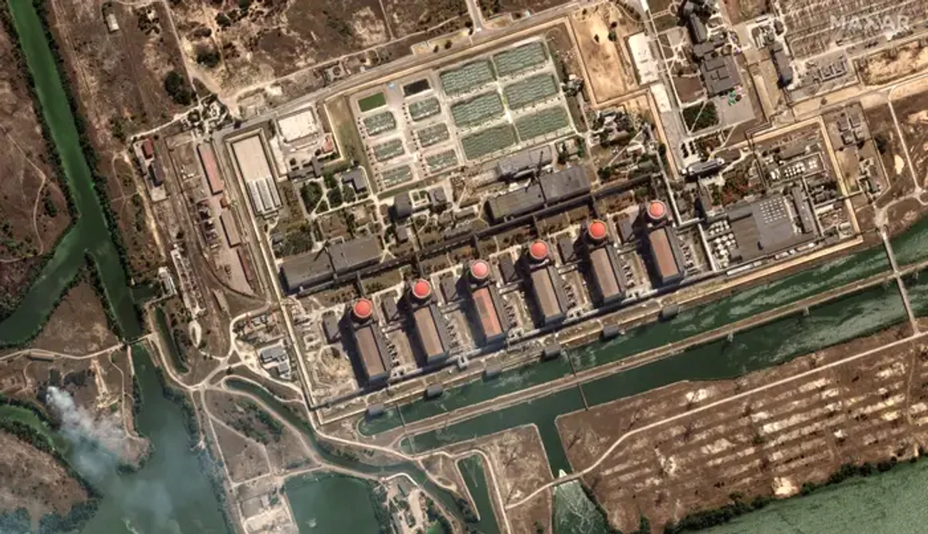 Centrala nucleară din Zaporojie FOTO Maxar Technologies