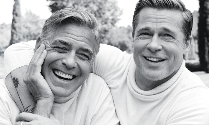 Brad Pitt și George Clooney în GQ, Profimedia (2) jpg