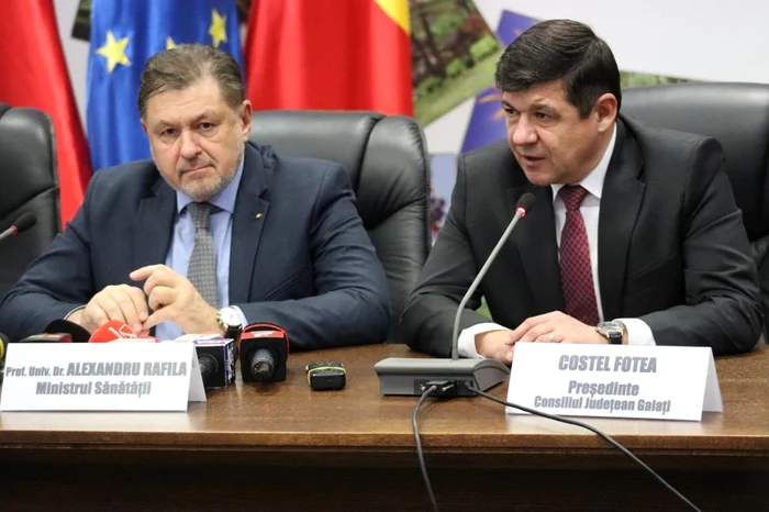 Ministrul Sănătății, Alexandru Rafila și președintele CJ Galați, Coste Fotea SURSA: CJ Galați