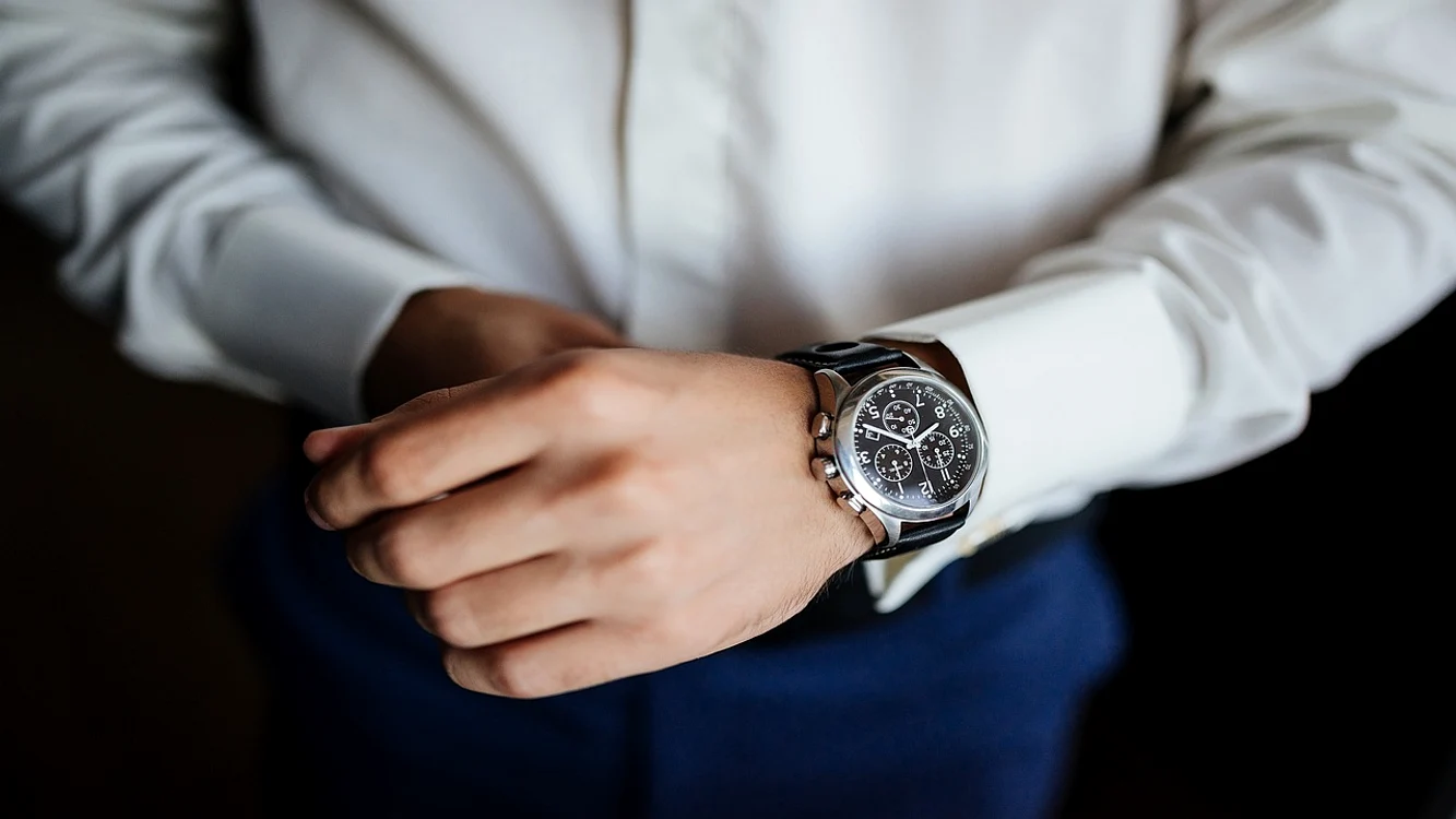 rehearsal preparation groom s watch hand jpg