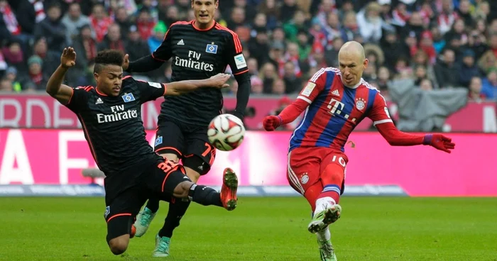 Arjen Robben a marcat o „dublă“ în meciul cu Hamburg. FOTO: Gulliver Getty Images