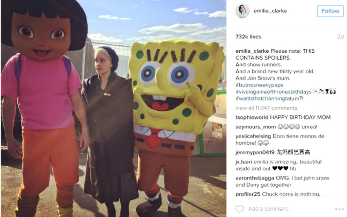 emilia clarke foto instagram