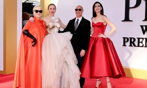 Meryl Streep, Anne Hathaway, Emily Blunt și Stanley Tucci la premiera mondială a filmului „Diavolul se îmbracă de la Prada 2” la Lincoln Center din New York, pe 20 aprilie 2026, GettyImages (2) jpg