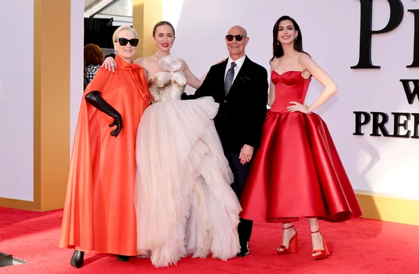 Meryl Streep, Anne Hathaway, Emily Blunt și Stanley Tucci la premiera mondială a filmului „Diavolul se îmbracă de la Prada 2” la Lincoln Center din New York, pe 20 aprilie 2026, GettyImages (2) jpg