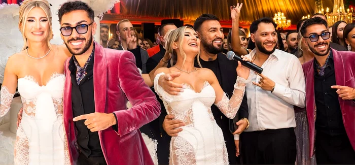 Daruri bănești spectaculoase la nunta Claudiei Puican și a lui Armin Nicoară.