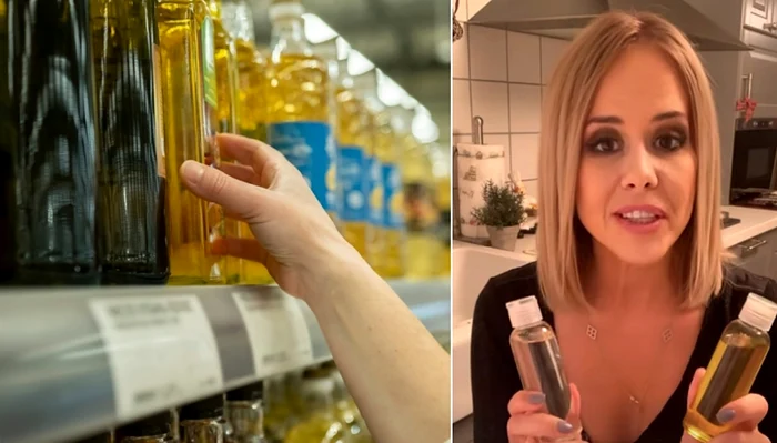 Ulei de măsline sau de floarea-soarelui? / Foto: Shutterstock, captură video Facebook