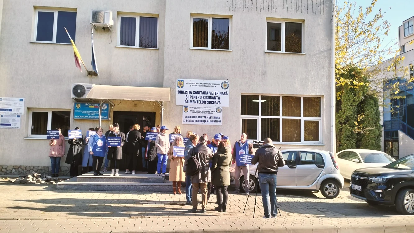 Personalul din DSVSA a protestat în toată țara Sursa FOTO: Radu Constantin