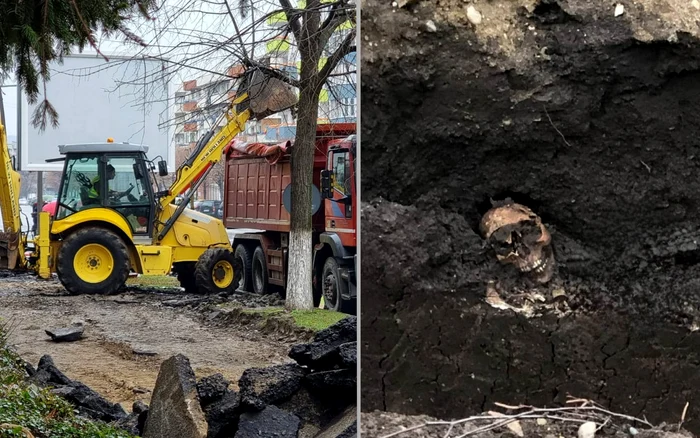 Lucrările la pistele de biciclete au dus la descoperirea unor oseminte. Foto: Primăria Deva / IPJ HD