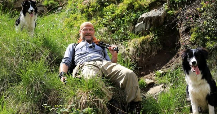 Les Stroud, in Munţii Făgăraş      Foto: Ion Sănduloiu