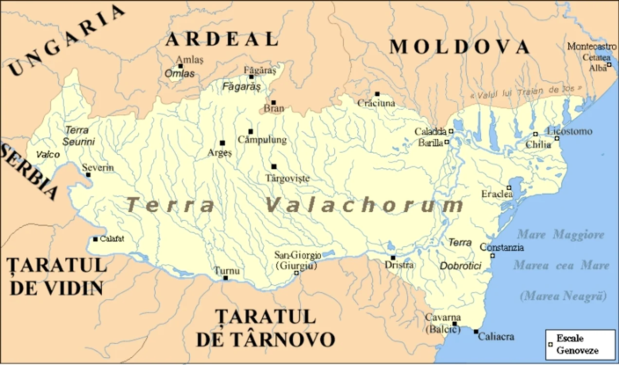 Tara Romaneasca in timpul lui Mircea cel Bataran wikimedia org jpg jpeg