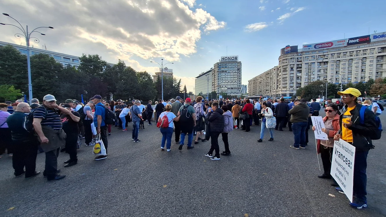 Protestul nevăzătorilor - Foto Facebook Asociația Nevăzătorilor din România