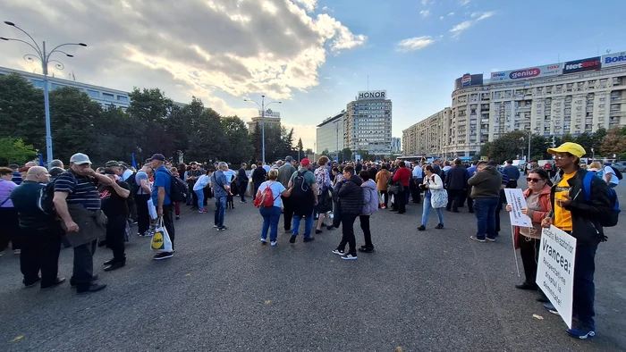 Protestul nevăzătorilor - Foto Facebook Asociația Nevăzătorilor din România