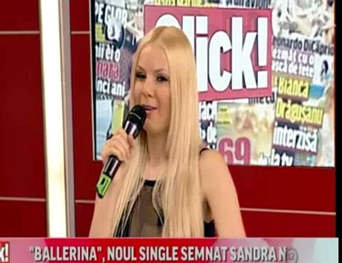 Sandra N. a filmat clipul piesei "Ballerina"Foto: Captură Prima TV