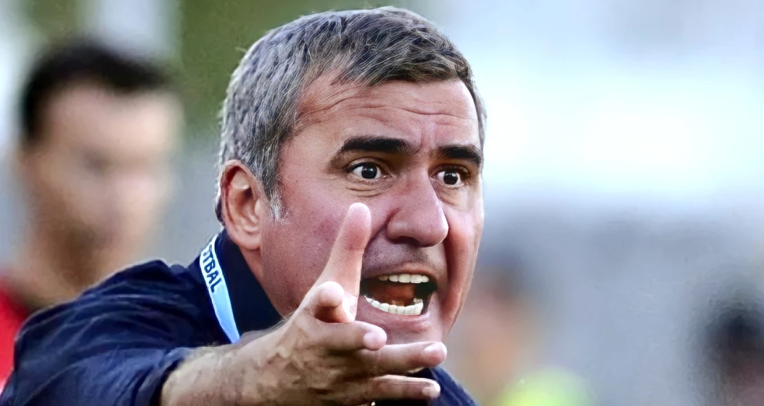 Gică Hagi, exasperat de indolența lui Budescu. Foto Sportpictures