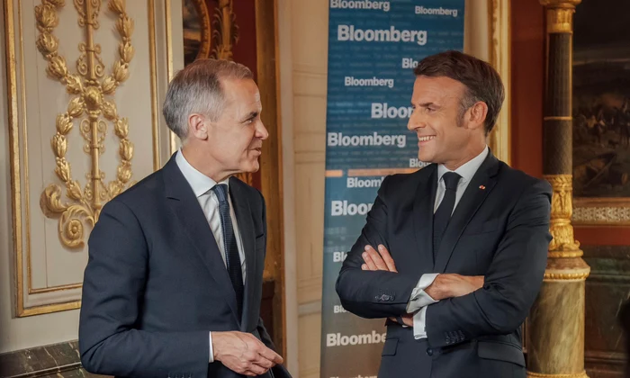 premier canadian Mark Carney și președintele francez Emmanuel Macron  FOTO x   mark carney jpg