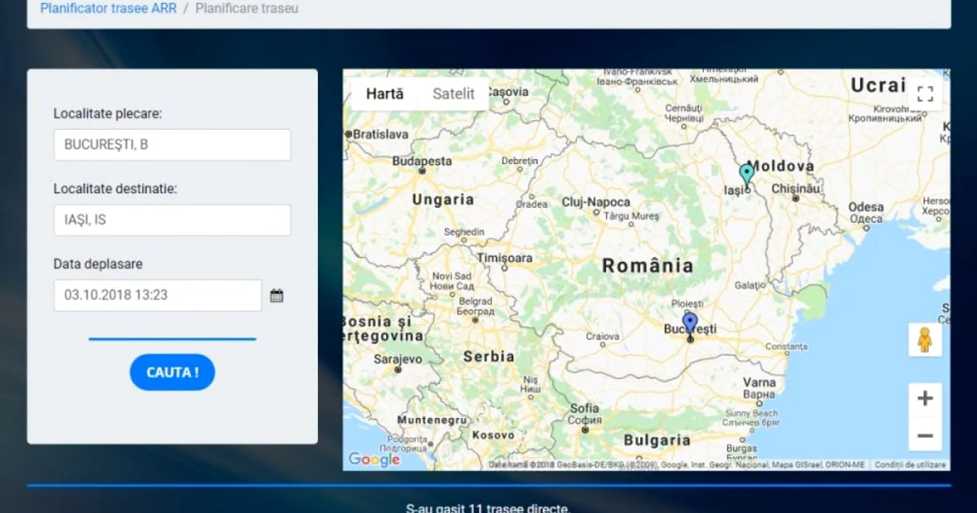 Autoritatea Rutieră Română a lansat aplicaţia „Mersul Interjudeţean al Autobuzelor“