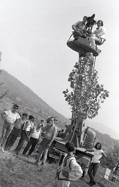 Filmări la înălțime. FOTO: Studiourile Buftea