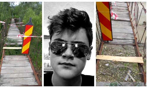 Sfârșit cumplit pentru un adolescent de 17 ani. A căzut cu bicicleta de pe o punte ruptă și a fost găsit mort în apă