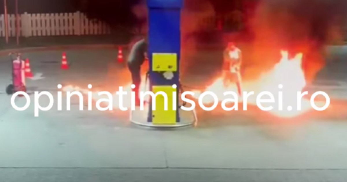 Bărbat beat dă foc unei pompe de benzină în Timiș și provoacă arsuri unui angajat Bărbat beat dă foc unei pompe de benzină în Timiș și provoacă arsuri unui angajat
