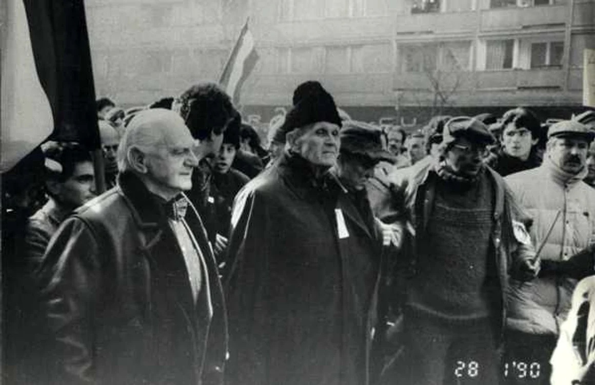 Manifestaţia din ianuarie 1990 Arhivă Fundaţia Ion Raţiu