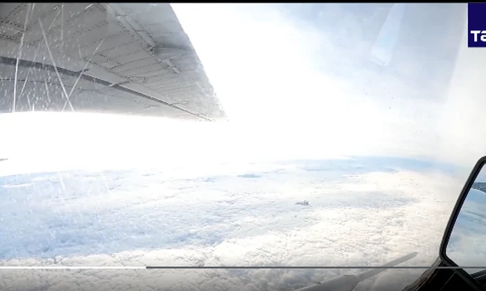 bombardiere rusesti interceptate in largul norvegiei captura TASS png