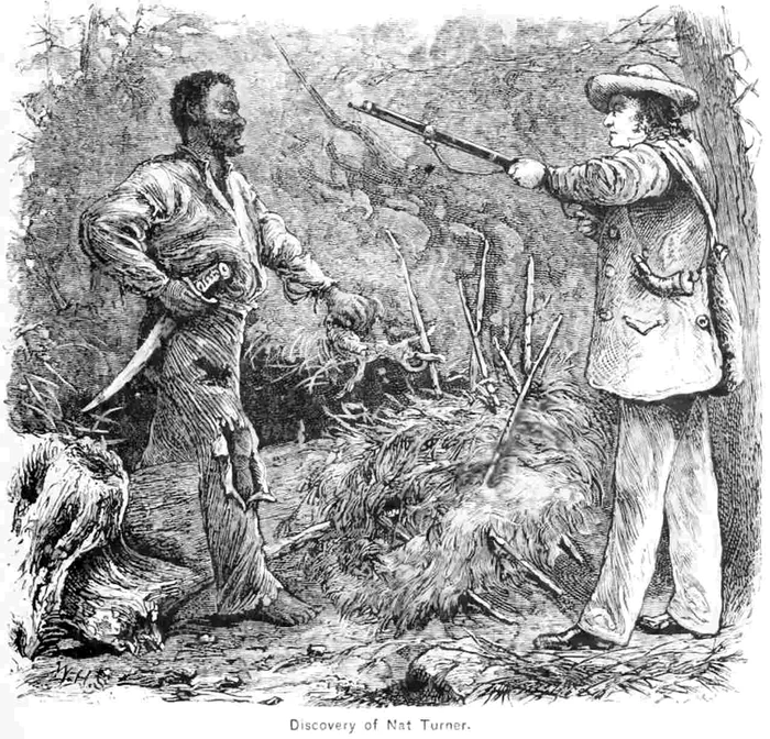 Capturarea lui Nat Turner de către un vânător de sclavi, în noiembrie 1831 (© Wikimedia Commons)