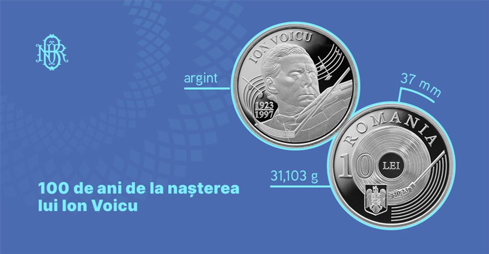 BNR va lansa o monedă din argint cu tema 100 de ani de la naşterea lui Ion Voicu