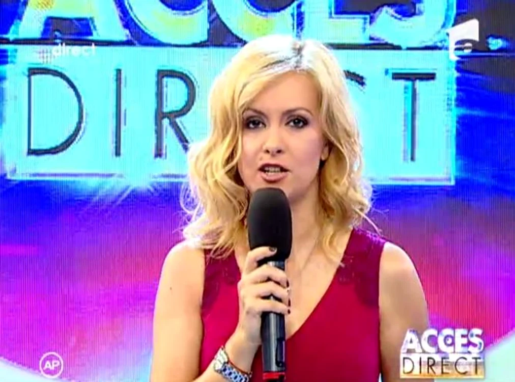 Simona Gherghe, superbă în emisiunea «Acces direct» (captură Antena 1)