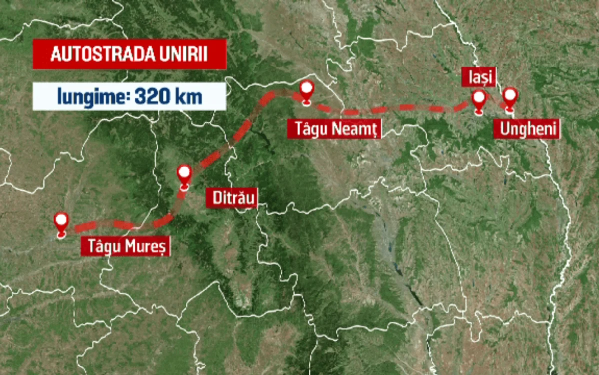 
    Autostrada Unirii va străbate țara de la est la vest și va costa 8,9 miliarde de euro  