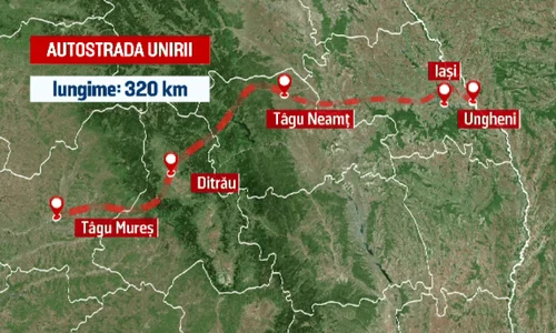 autostrada unirii harta png