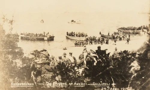 Landing of Australian troops at ANZAC Cove, 25 April 1915 slnsw jpg