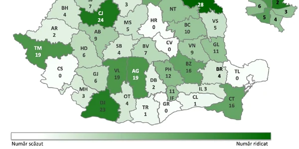 Harta mediilor de 10 la Evaluarea Națională 2023 Sursă edupedu ro jpg