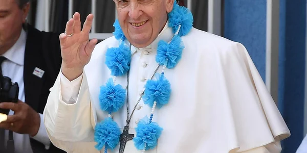 Papa Francisc in vizitta la Centrul Betleem din Bratislava FOTO EPA-EFE