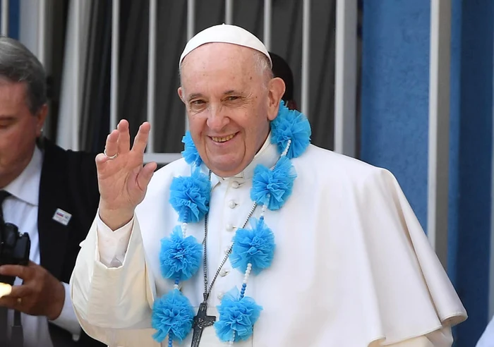 Papa Francisc în vizită la Centrul Betleem din Bratislava FOTO EPA-EFE